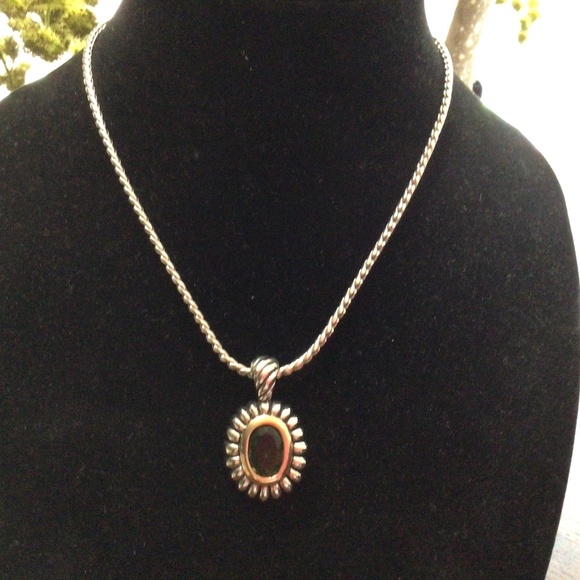 Cookie Lee, beautiful green stone necklace. Great shape. - Picture 1 of 5